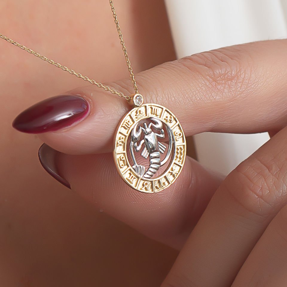 Altın Yengeç Burcu Kolye B932329