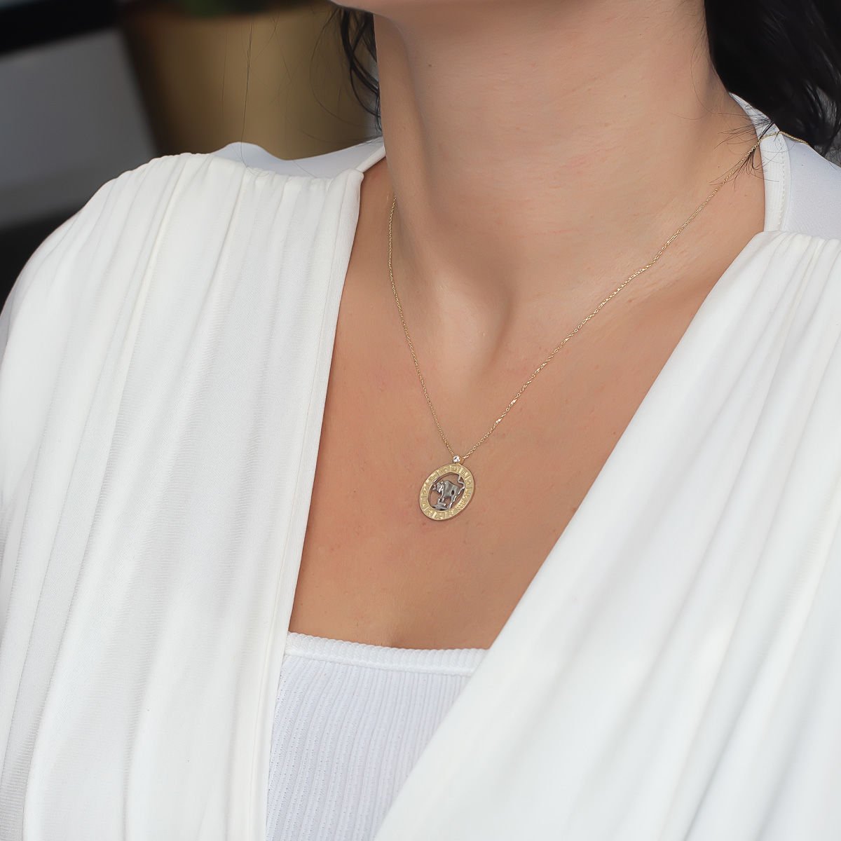 Altın Boğa Burcu Kolye B932320