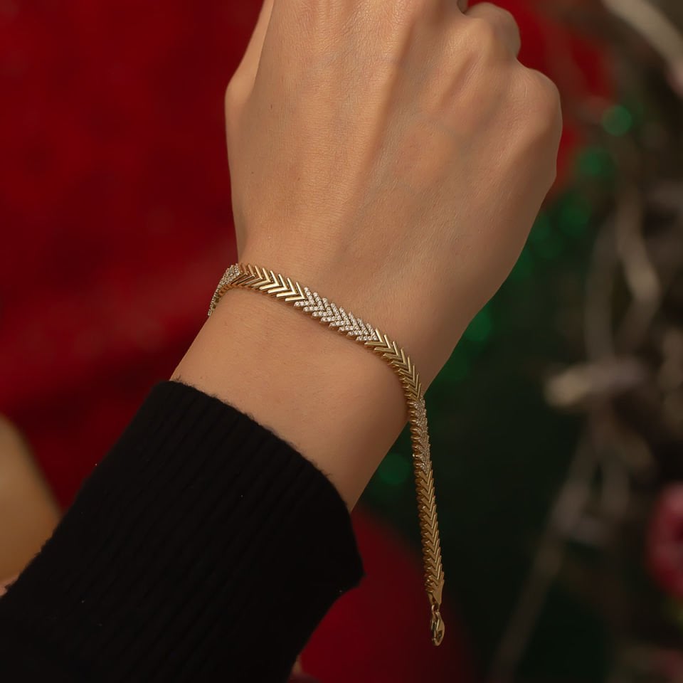 Altın Balık Sırtı Bileklik B932532