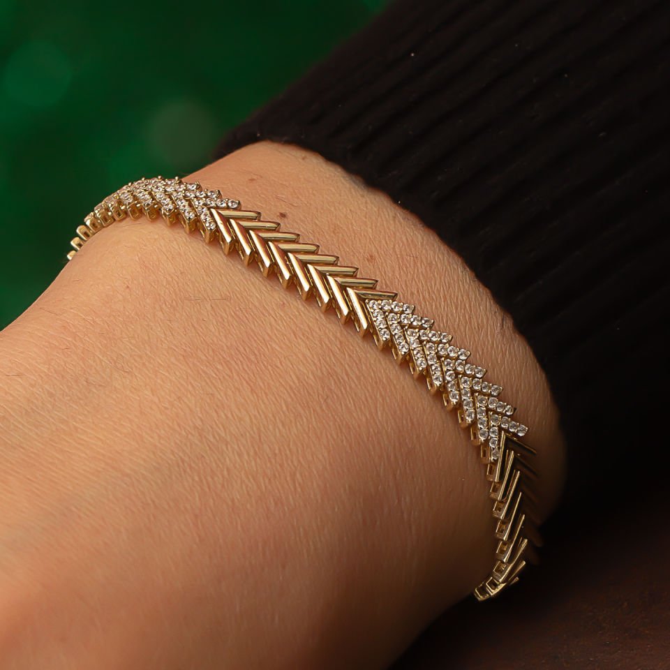 Altın Balık Sırtı Bileklik B932532