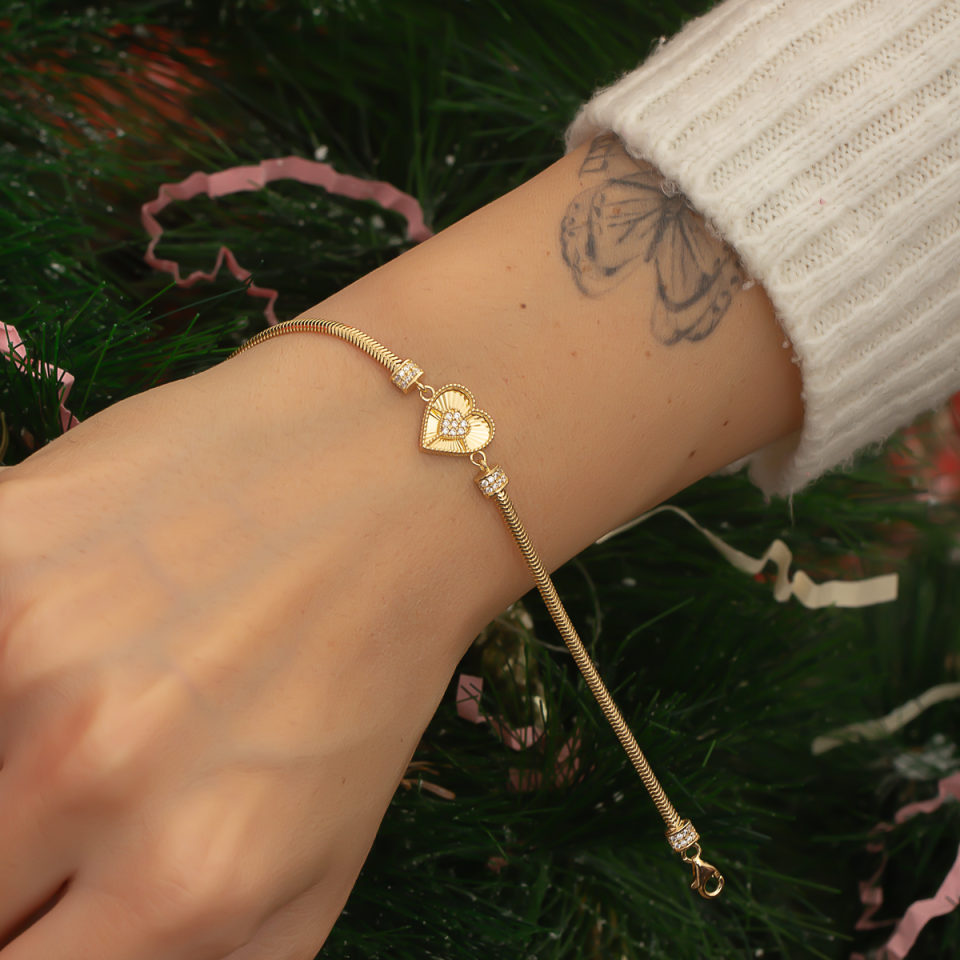 Altın Kalp Bileklik 6TEK722