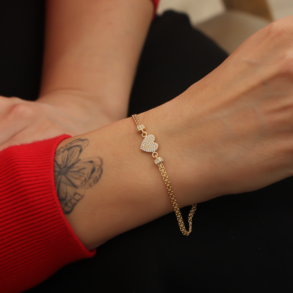 Altın Kalp Bileklik 6TEK717