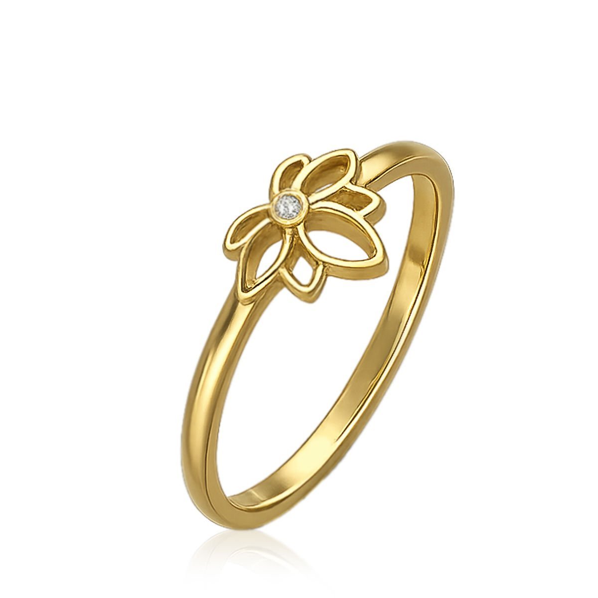 Altın Lotus Yüzük