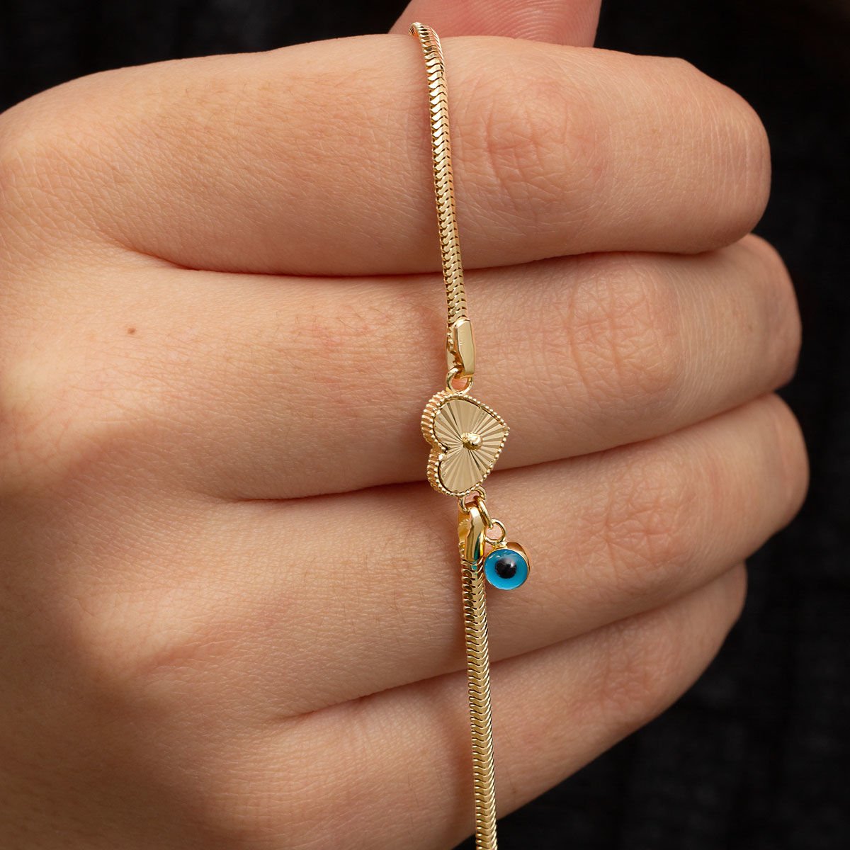 Altın Kalp Bileklik