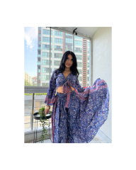 LACİVERT BOLERO PANTOLON TAKIM