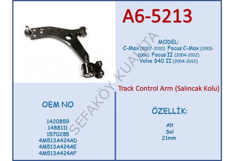 FORD FOCUS CMAX 2005-2011 ÖN ALT SALINCAK SOL 21MM