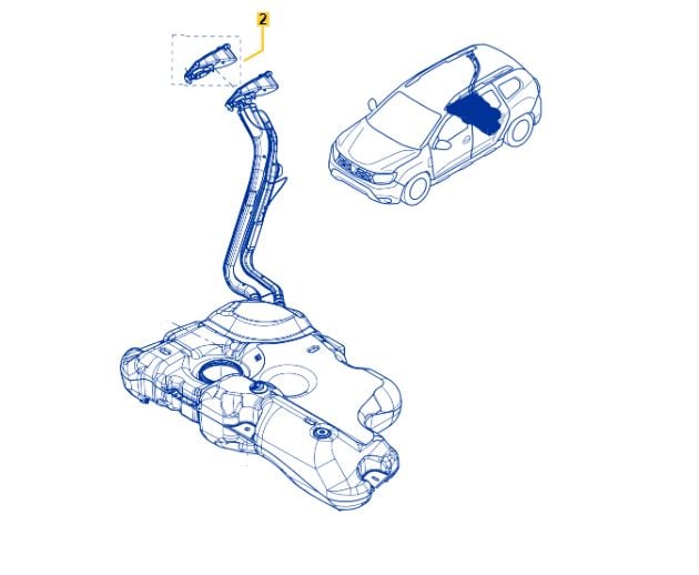 Duster 2-II Depo Kapak Dolum Ağzı Plastiği 172403269R -Renault Mais