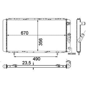 R21 Optima Concorde Manager Motor Su Radyatörü 7702247464-7700785734 -Veka