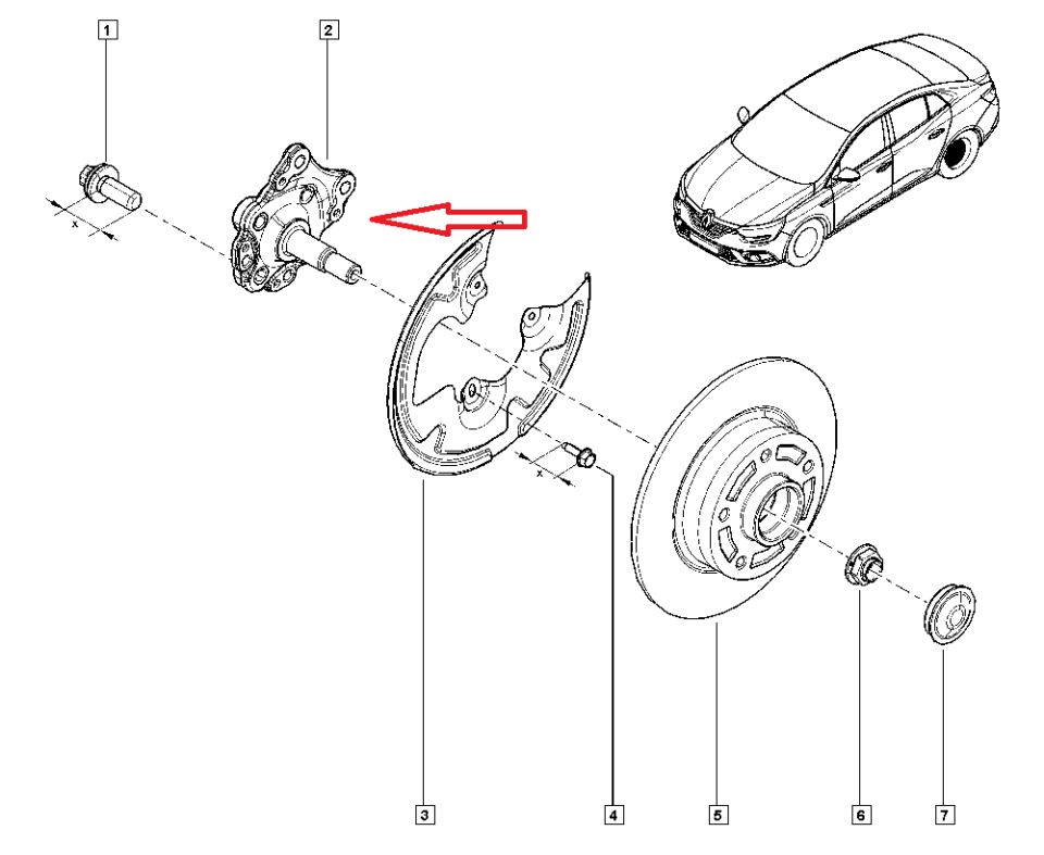 Megane 4-IV Arka Aks Taşıyıcı 430434749R -Renault Mais