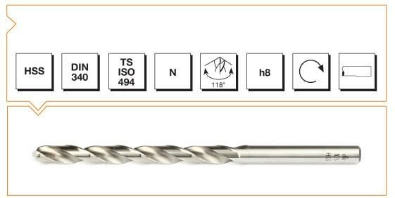 MTE  Metal Matkap Ucu Uzun 8,0mm Hss Din 340