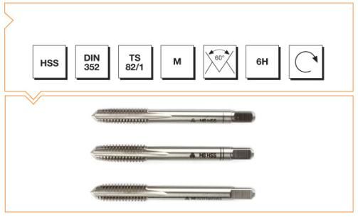 MTE  El Klavuz Takımı M 12 DIN 352