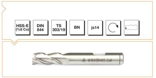 MTE Parmak Freze M 20  Kısa Din 844