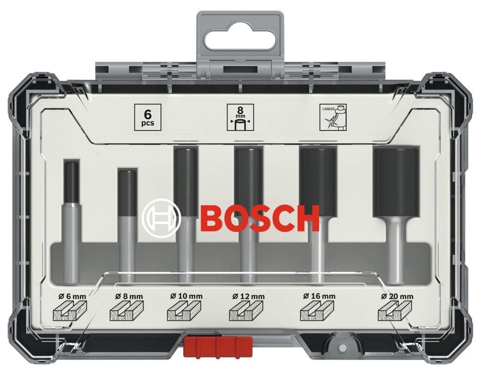 Bosch Freze Seti Düz 8mm (6 Parça)