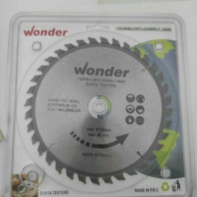 WONDER Daire Testeresi Ahşap 190x30.0 24 Diş