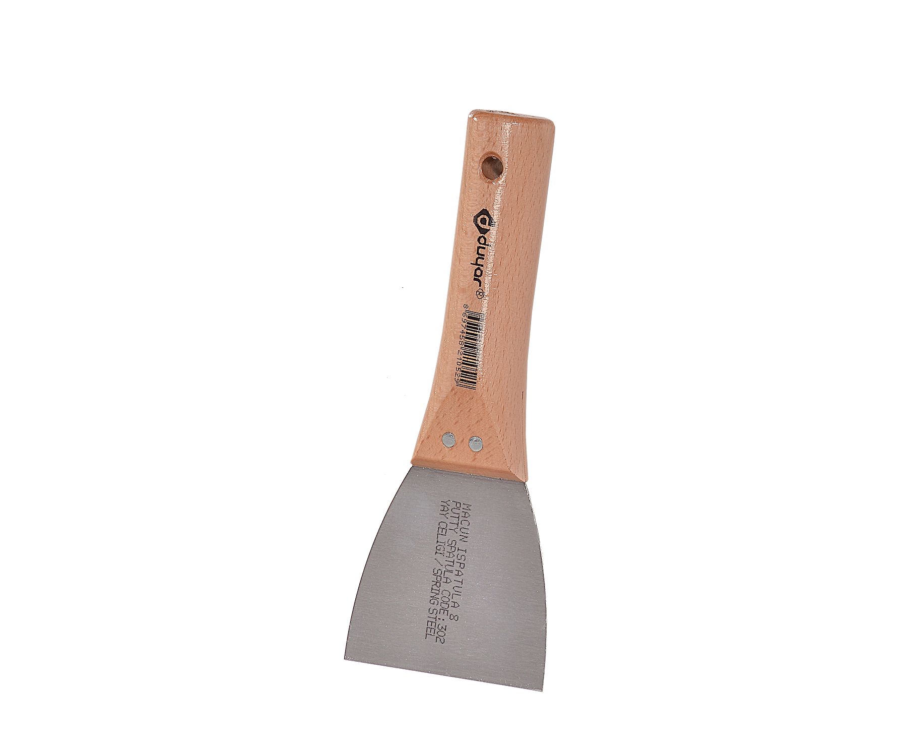 Duyar Macun Spatula Ahşap Sap 6 Cm