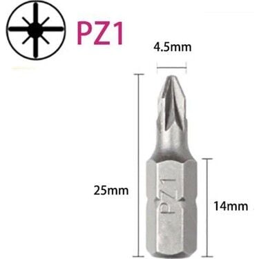 İthal Bits Uç Yıldız PZ1x25mm (Paket:5li)