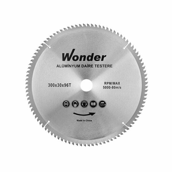 Wonder Daire Testeresi Alüminyum 300x30x96 Diş