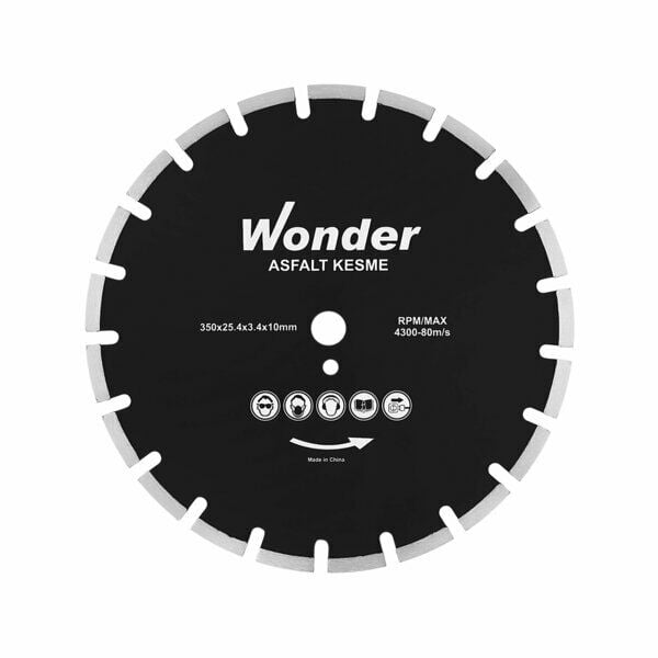 Wonder Turbo Asfalt Testeresi 350x25.4x3.4x7