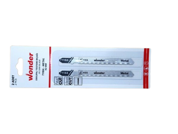 Wonder T118A Dekupaj Testere Metal 92mm  ( 2 li Blister )