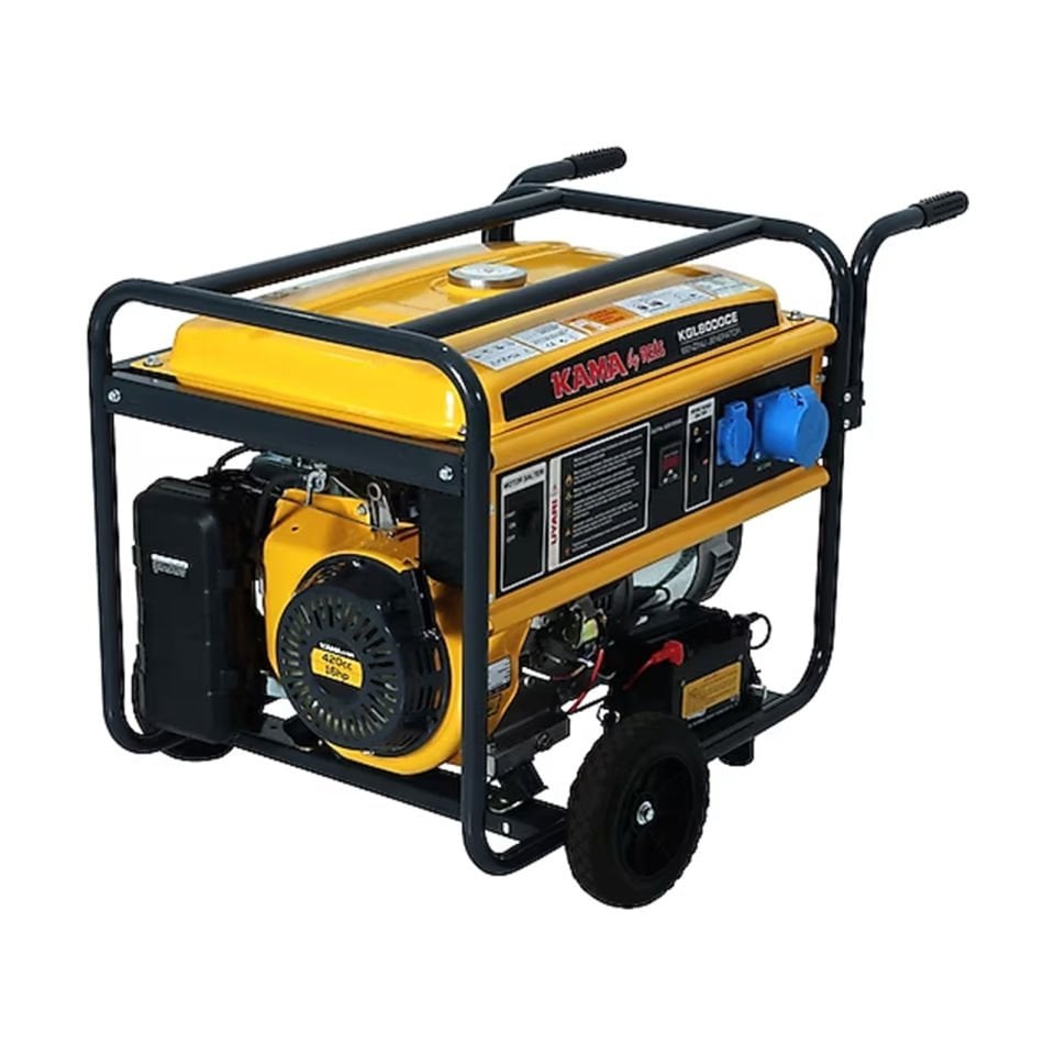 Kama KGL8000CE Benzinli Jeneratör 6,5kW (İpli/Marşlı Çalıştırma)