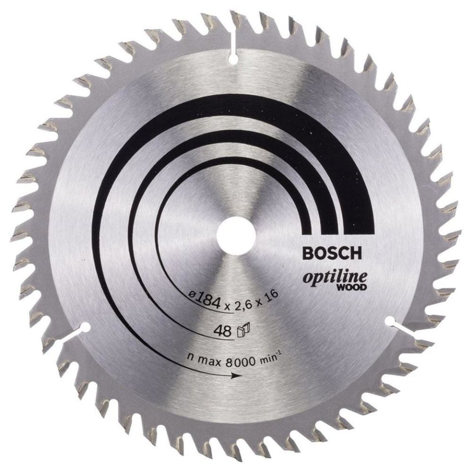 Bosch Daire Testeresi Ahşap 184x16mm 48 Diş