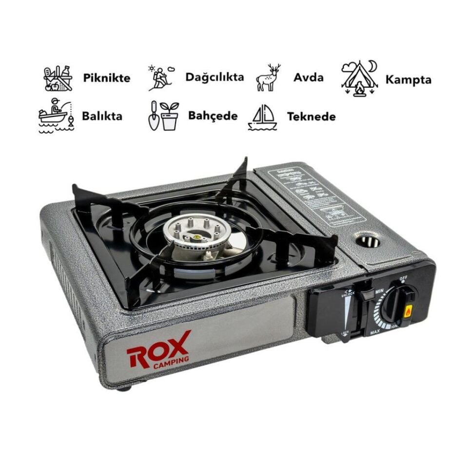 ROX Portatif Kamp Ocağı / Tüpe Uygundur