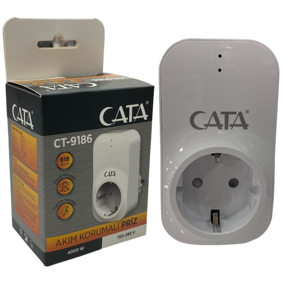 Cata CT-9186 Akım Korumalı Priz 4000 Watt