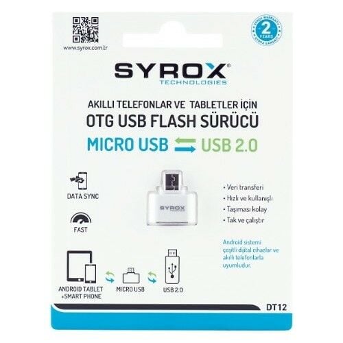 Syrox DT12 OTG USB DÖÜŞTÜRÜCÜ MICRO