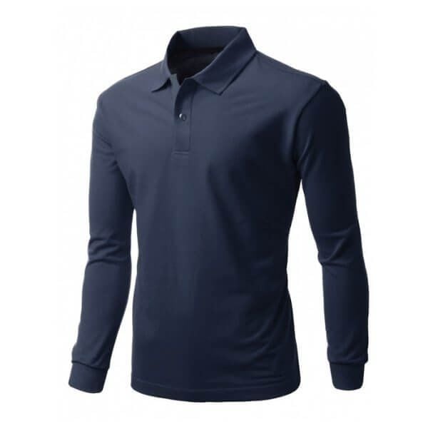 Sweat Polo Yaka İki İplik Lacivert (M)