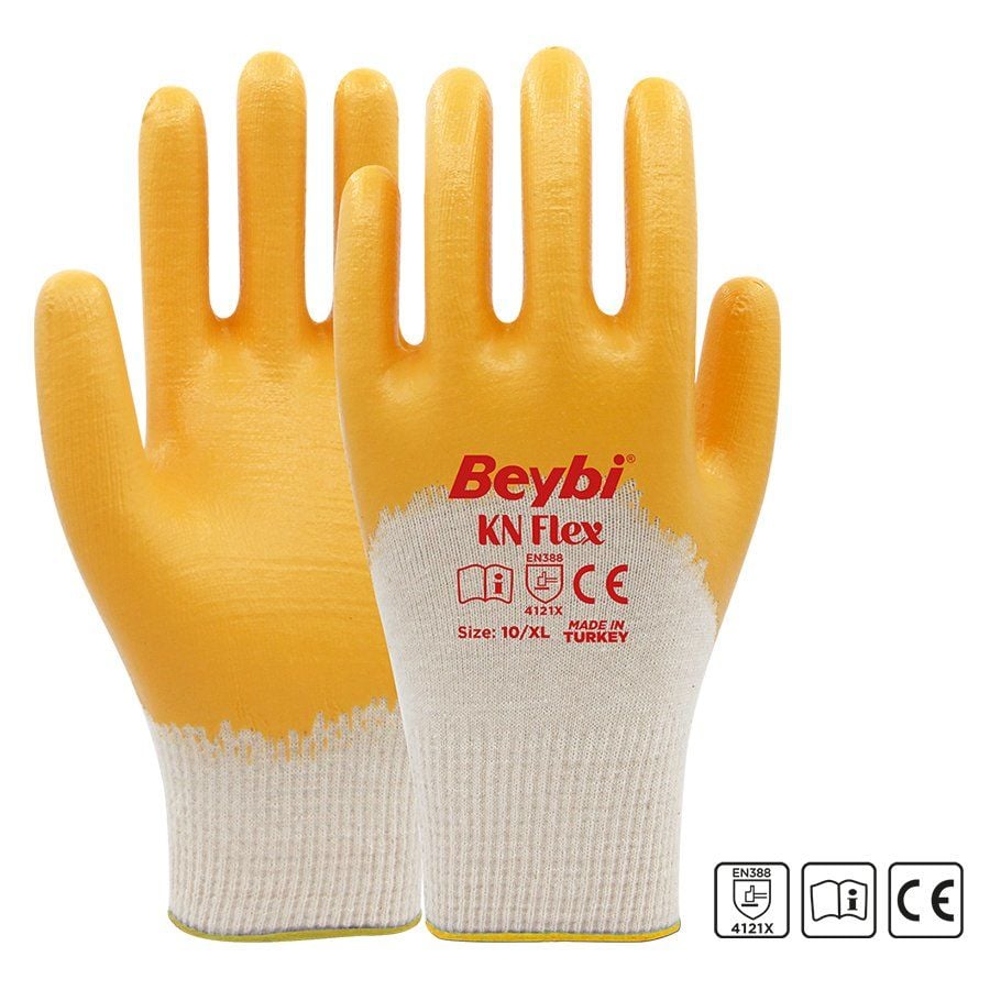Beybi KN-FLEX Pamuk Astartlı Likralı Örme Eldiven No:9