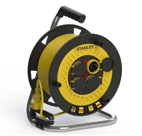 Stanley Bakır Kauçuk Kablolu Makara 25mt 3x1.5mm (Kapaklı)