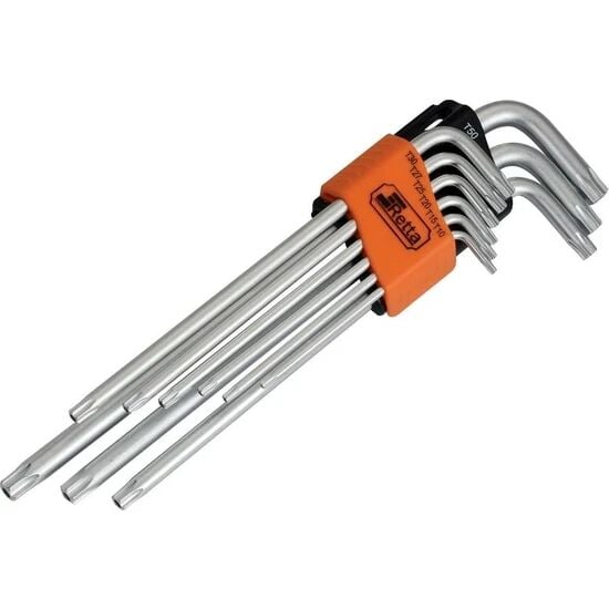 Retta 9 Parça Delikli L Torx Allen Anahtar Takımı Uzun