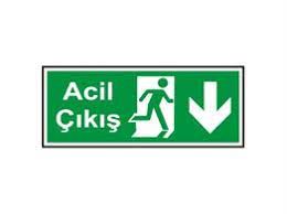 Acil Çıkış Aşağı 12x25