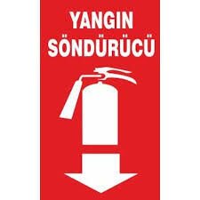 İkaz Levhası Yangın Söndürücü 12x25