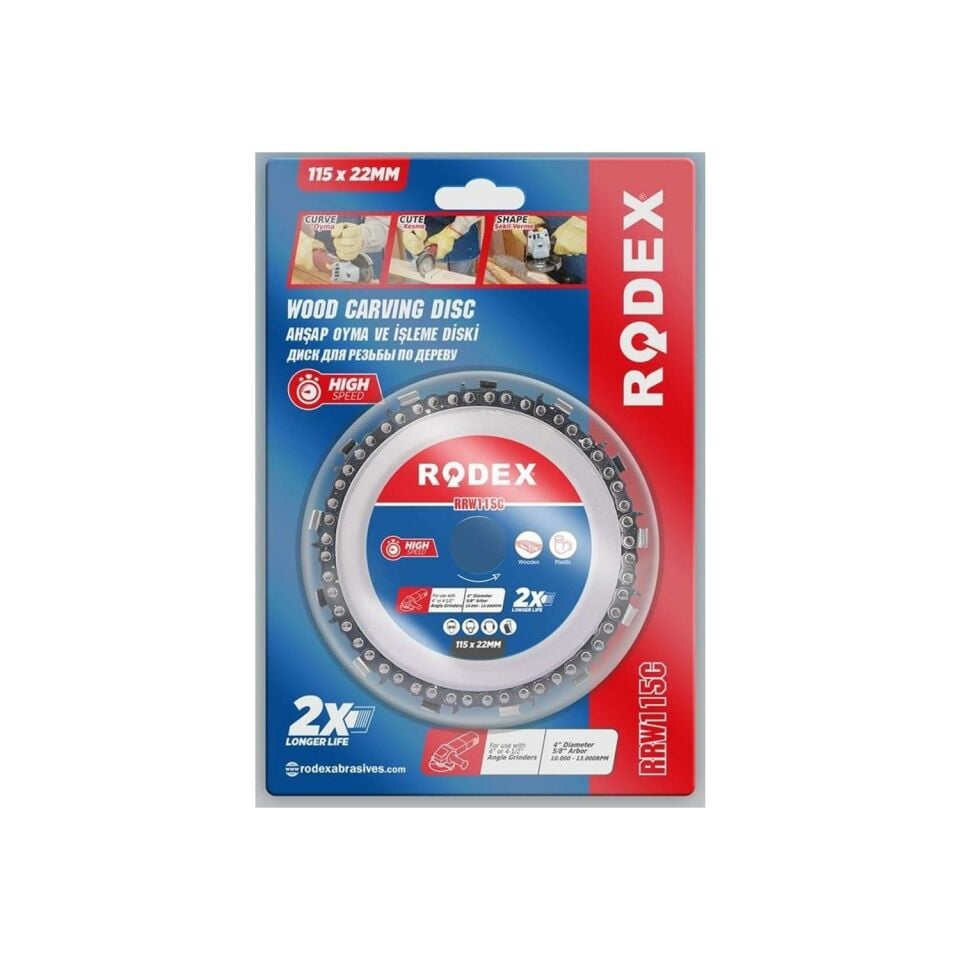 Rodex Ahşap Oyma Ve İşleme Diski 115mm