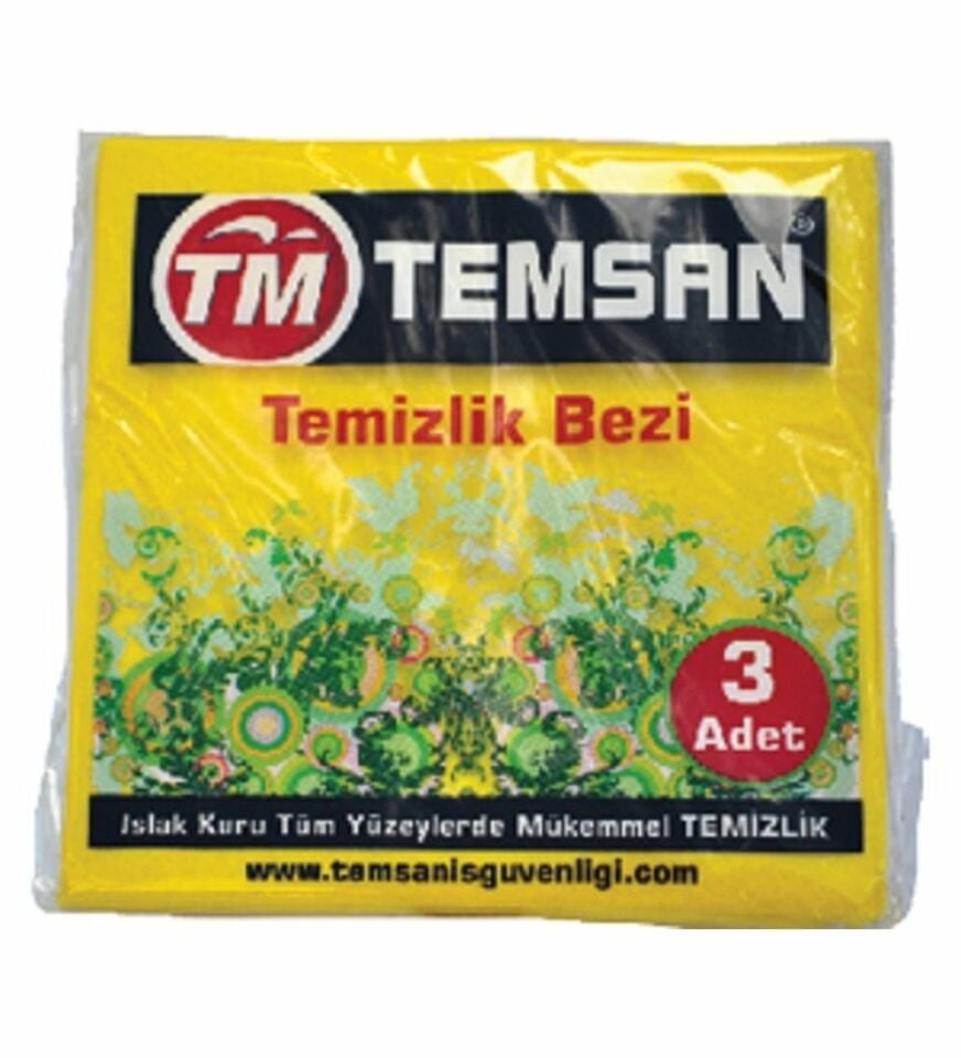 Temsan TM-050 Temizlik Bezi Sarı 3'lü - 15476