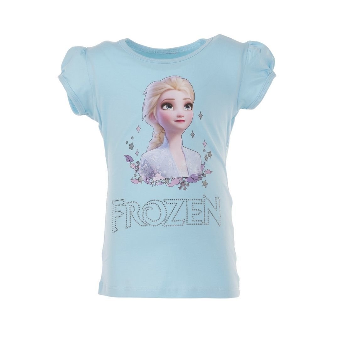 Elsa Frozen Baskılı Tişört-Mavi Renk