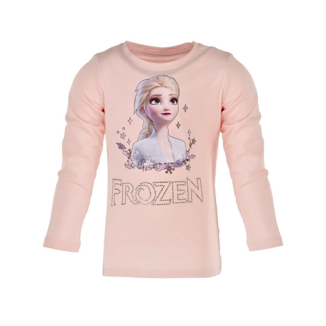 Elsa Frozen Baskılı Kız Çocuk Body-Somon Renk