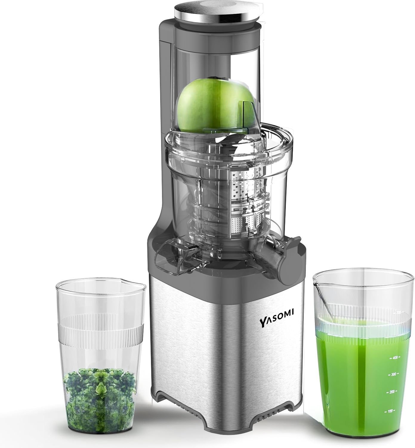 Yasomi FruitForce 8 Segment 180W Katı Meyve ve Sebze Sıkacağı (gri)