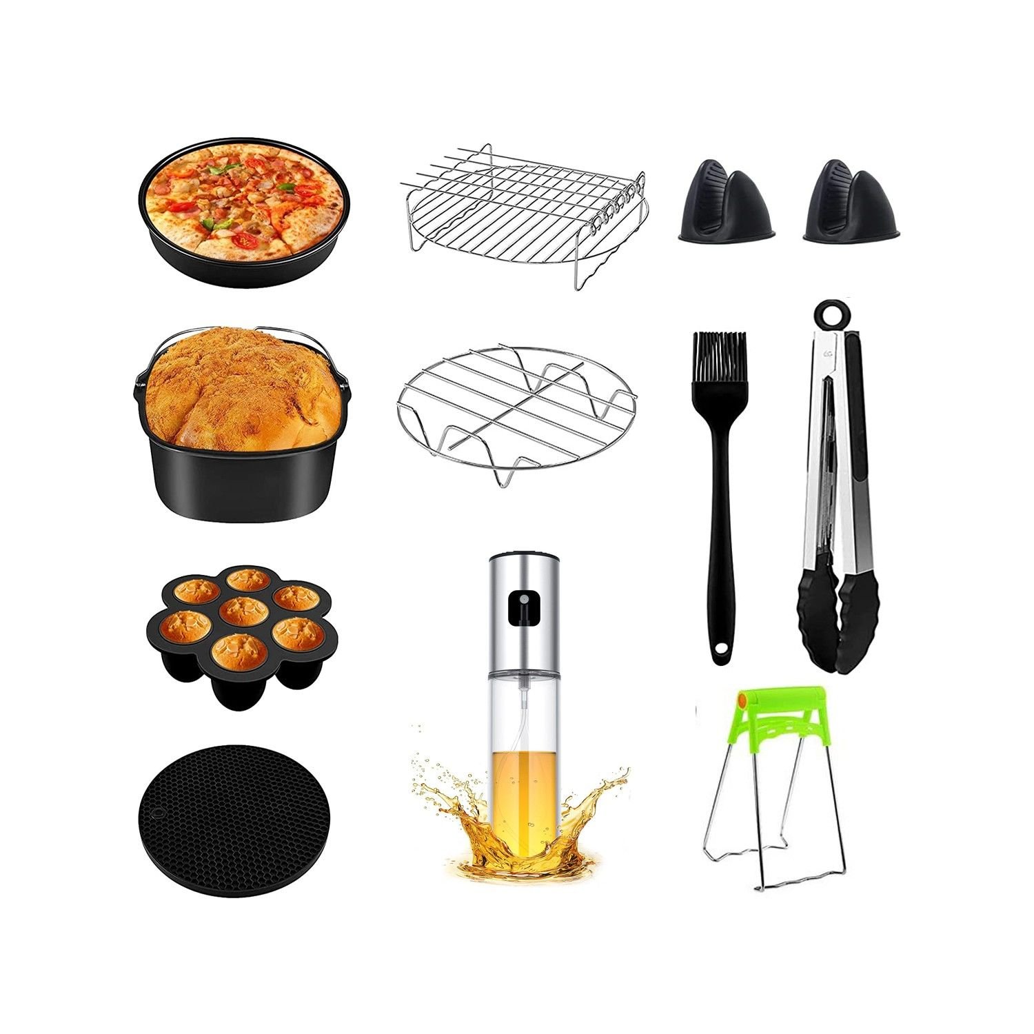 Xiaomi Yasomi Tefal Philips Karaca Yasomi 7 Ve 7 Litre Uyumlu 9 Inc (23 CM) 12 Li Airfryer Fritöz Seti