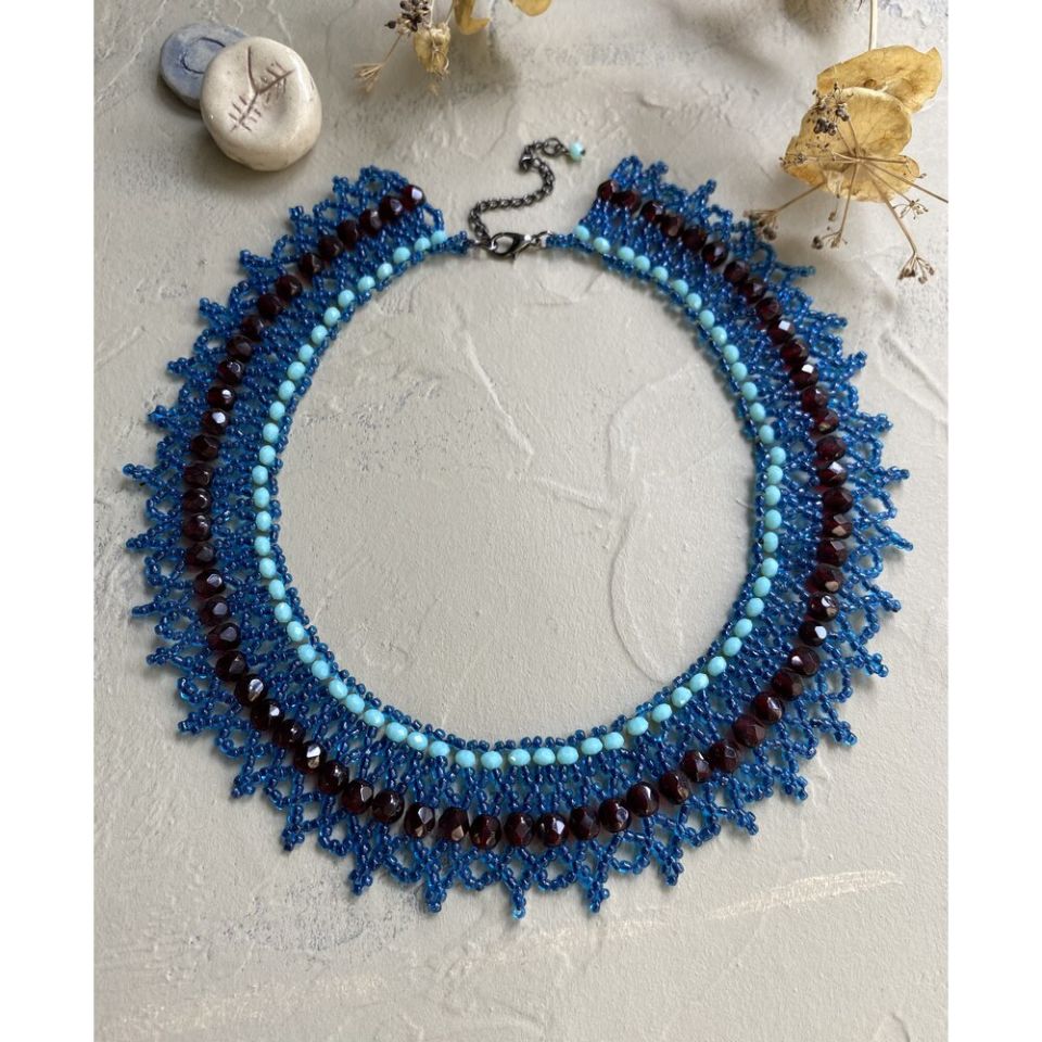 Kum Boncuk Kleopatra Kolye