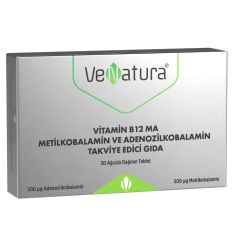 Venatura B-Trio ODT Metilkobalamin Metil Folat ve Vitamin B6 30 Tablet - (SKT: 10/2027)