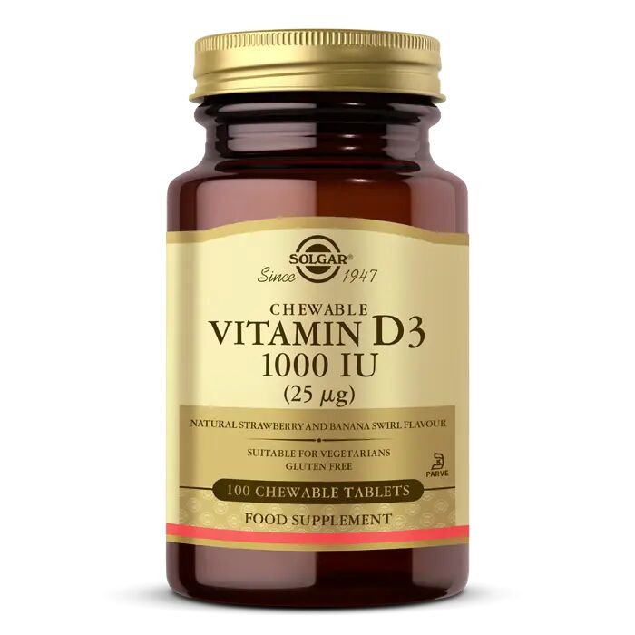 Solgar Chewable Vitamin D3 1000IU 100 Tablet - (SKT: 10/2025)