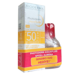 Bioderma Photoderm Aquafluide Invisible SPF50 40 ml + Sensibio H2O 100ml hediyeli - (SKT:10/2026