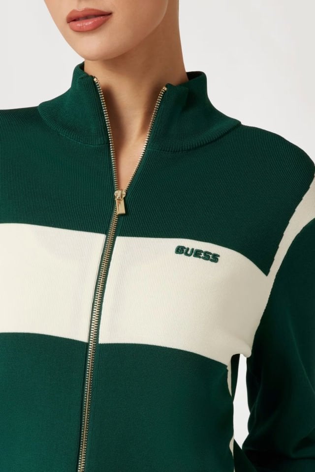 Guess Tech Fermuarlı Sweatshirt Yeşil