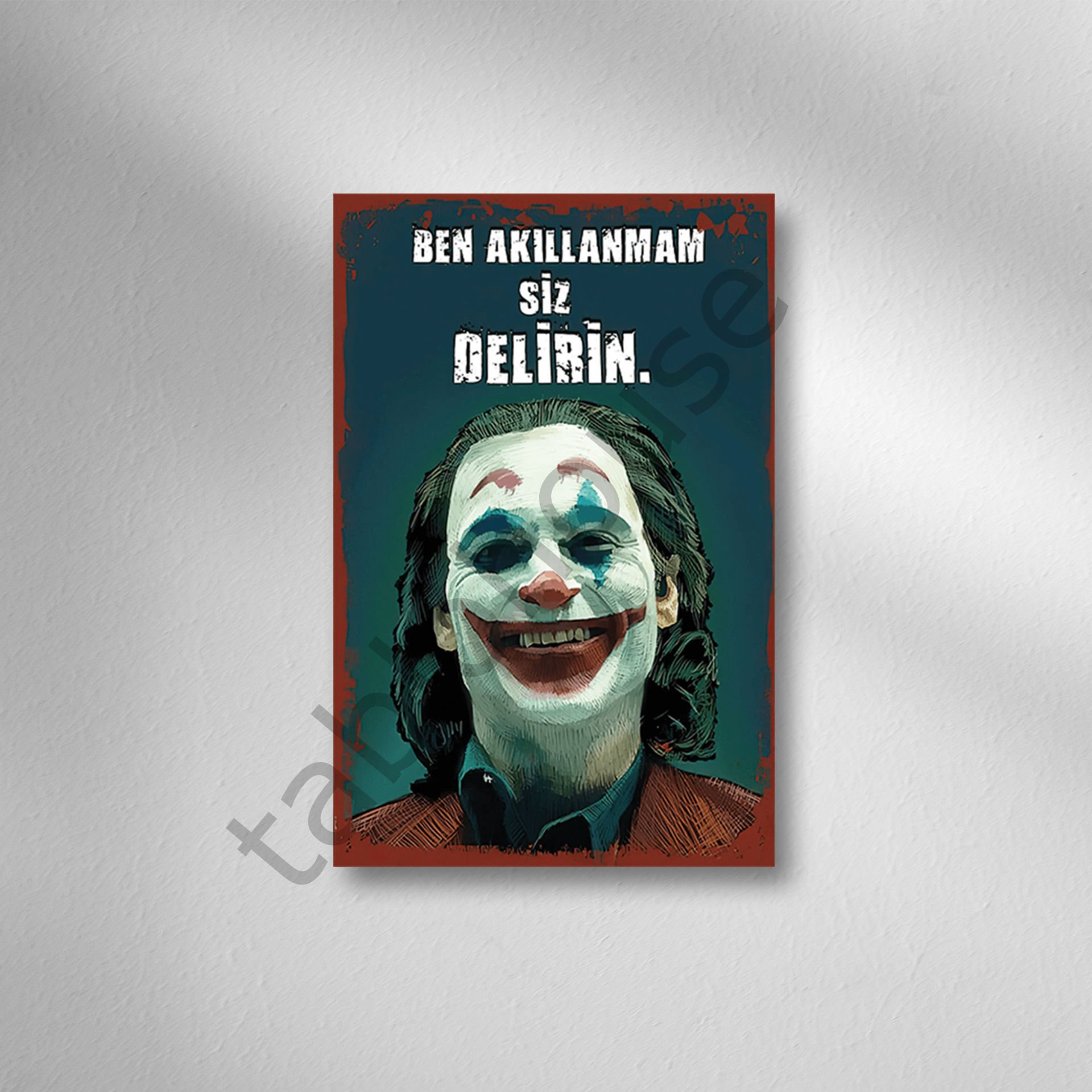 Joker Retro Ahşap Poster