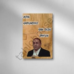 Kolpaçino Altın Kapılarımız Kan Oldu Tayfun Retro Ahşap Poster