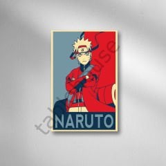 Naruto Retro  Ahşap Poster