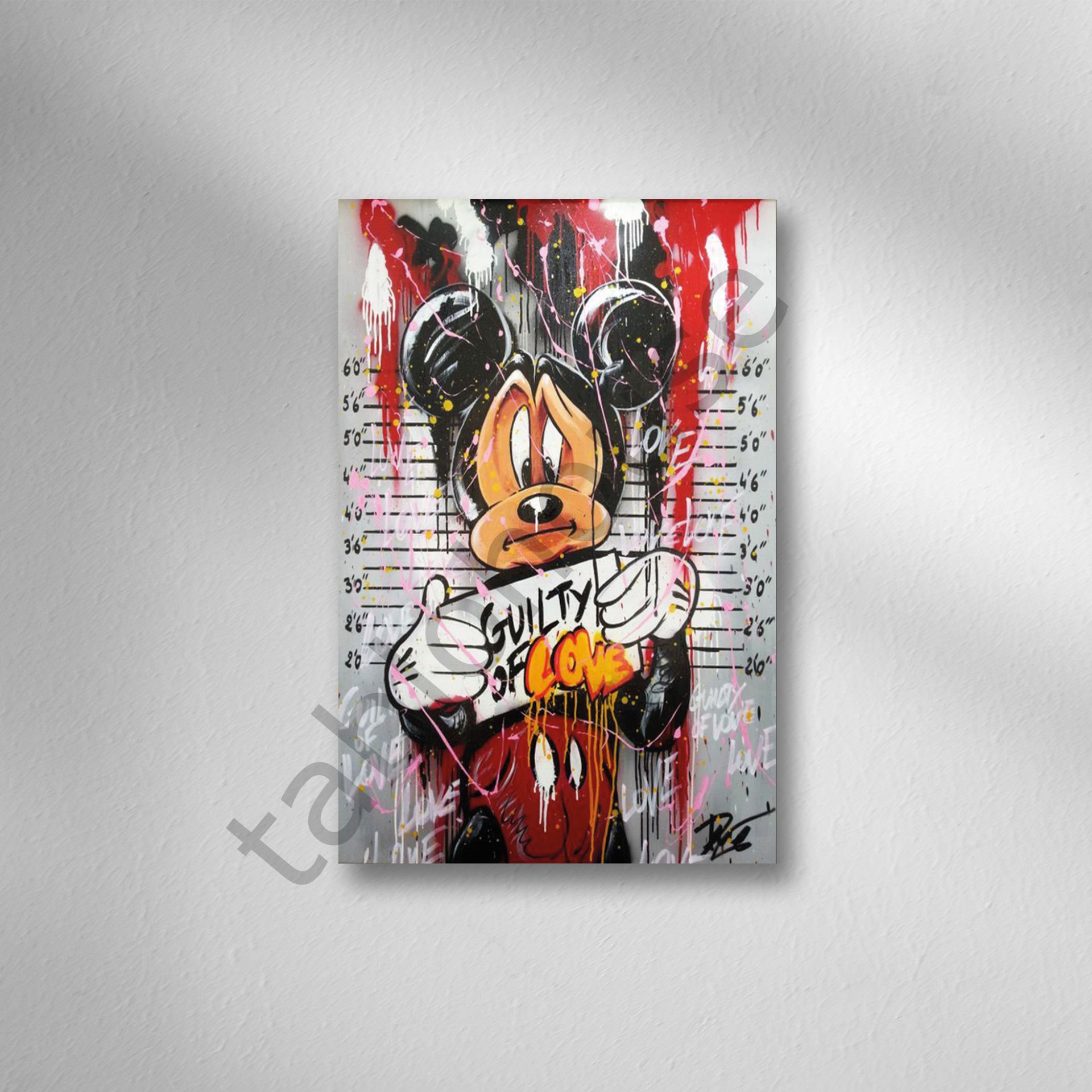 Mickey Mouse Retro Ahşap Poster