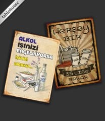 Rakı Ahşap Poster